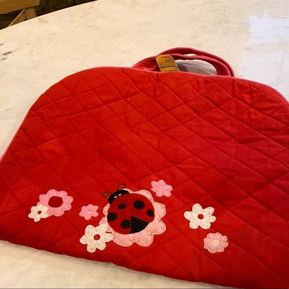 Stephen Joseph Red Ladybug Quilted Garment Bag